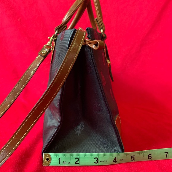 Black and Tan Shoulder Bag with Crossbody Strap - Picture 6 of 13